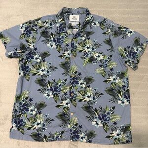 Vintage Hawaiian Shirts 28 Palms XL Floral  Hibiscus  100% Cotton